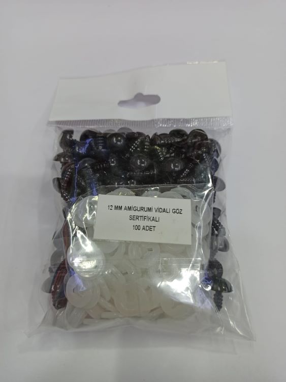 Vidalı Göz 12 mm (50 çift)siyah