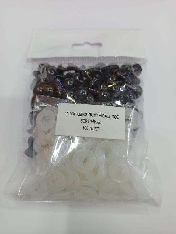 Vidalı Göz 10 mm (50 çift) siyah