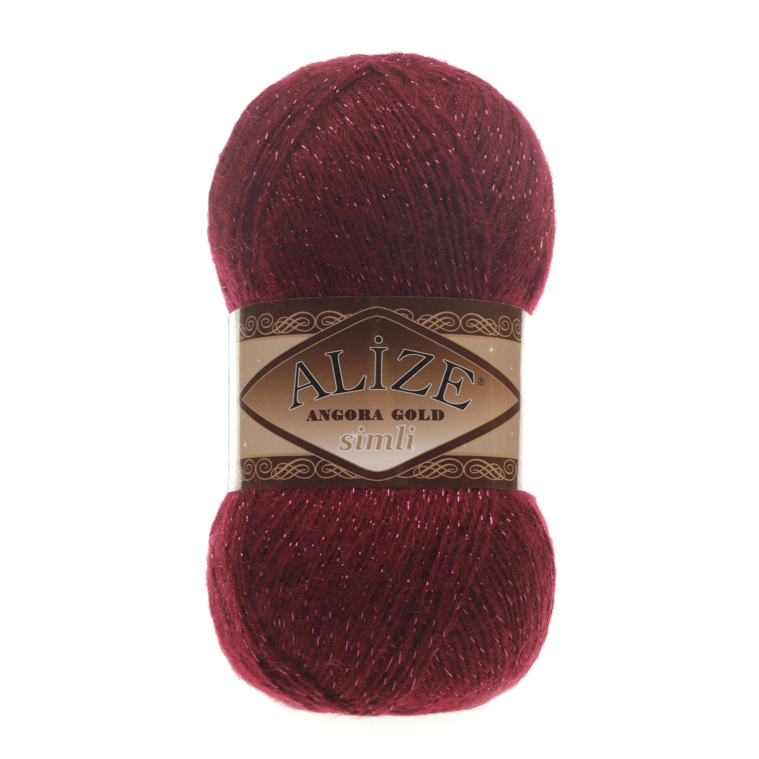 Angora Gold Simli 57 Bordo